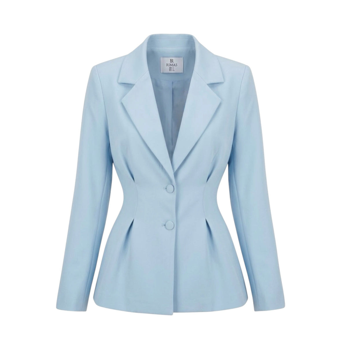 Julienne Bebe Mavisi Kadın Blazer Ceket – Kruvaze Belden Oturtmalı Klasik Şık Ceket