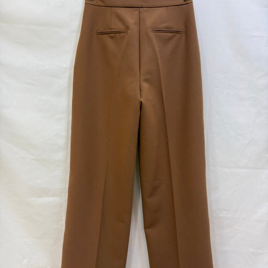 Carla Yüksek Bel Palazzo Kesim Camel Pantolon